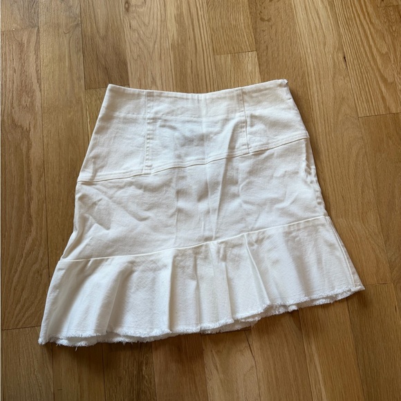 Aqua Dresses & Skirts - Asymmetric Denim Mini Skirt